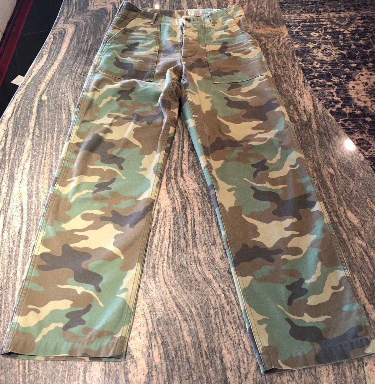 Orslow Fatigue Pants (Standard Fit) - Woodland Camo
