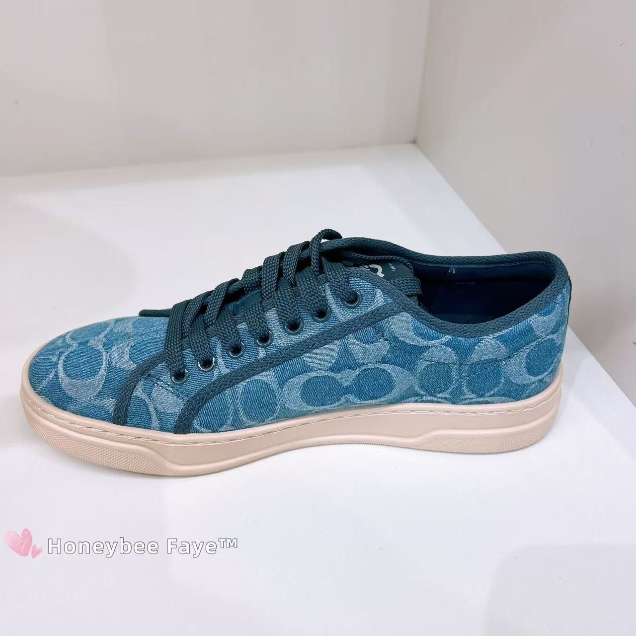 Coach Canvas Sneaker In Signature Denim CDQ99 Size US 8 / IT 38 - 3 Thumbnail