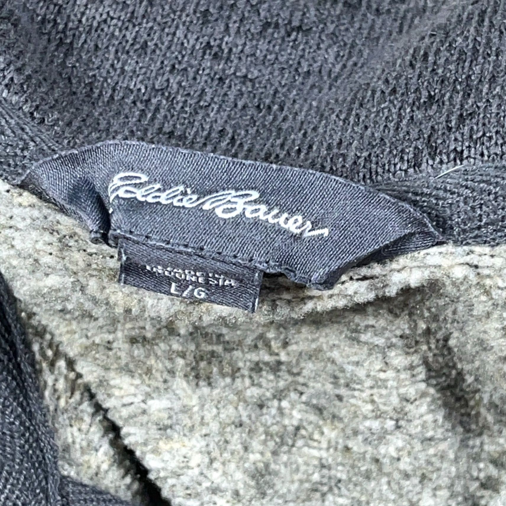 Eddie Bauer Eddie Bauer Sweater Men Large Gray Pullover 1/4 Zip Fleece Jacket Heather Knit - Classic Outdoor | Mens | Regular Fit Size US L / EU 52-54 / 3 - 3 Thumbnail
