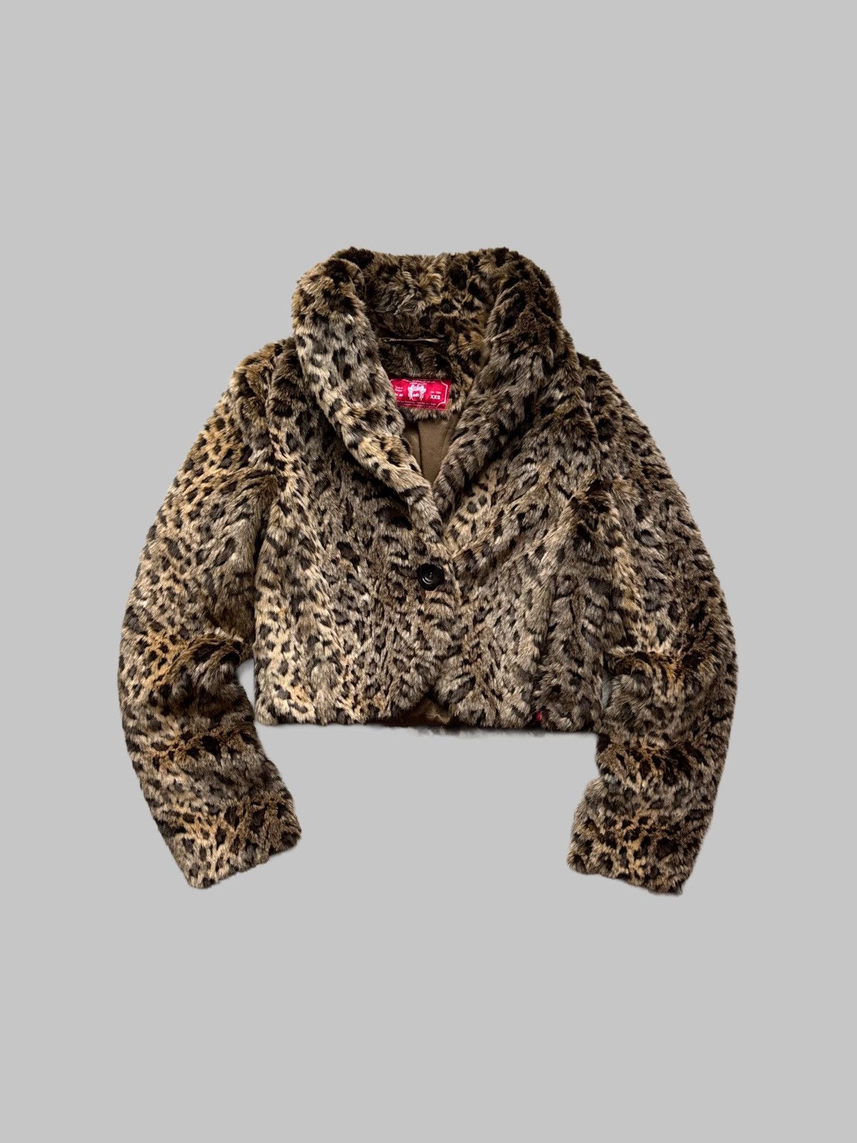 VINTAGE EDC LEOPARD FRANCE Y2K HYSTERYC MOHAIR FUR COAT