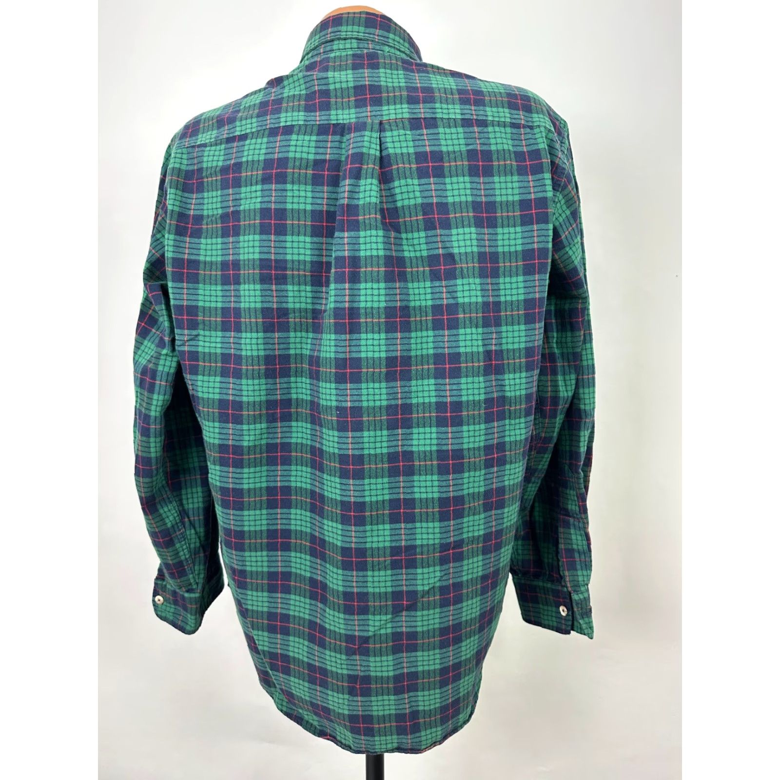 Vintage VINTAGE LL Bean Shirt Men L Plaid Button-Up Cotton Midweight Green 80s/90s Grunge Outdoor Workwear Mens Size US L / EU 52-54 / 3 - 7 Thumbnail