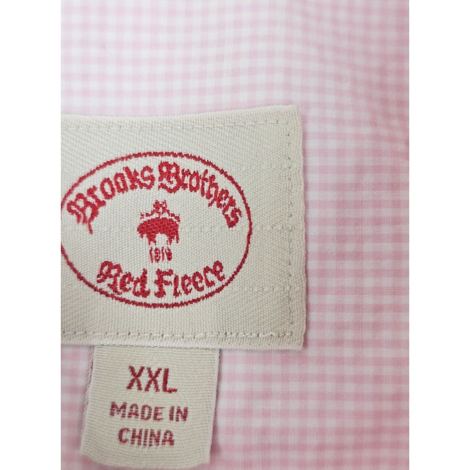 Brooks Brothers BROOKS BROTHERS Red Fleece Button-Up Shirt Men XXL Pink & White Gingham Check Shirt Men 2XL Casual Long Sleeve Button-Front Cotton Regular Size US XXL / EU 58 / 5 - 2 Thumbnail