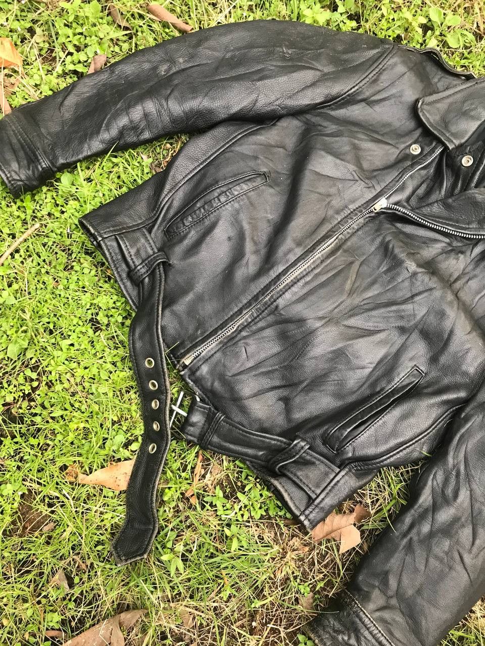 Japanese Brand RAVINE LEATHER BIKER JACKET Size US L / EU 52-54 / 3 - 7 Thumbnail