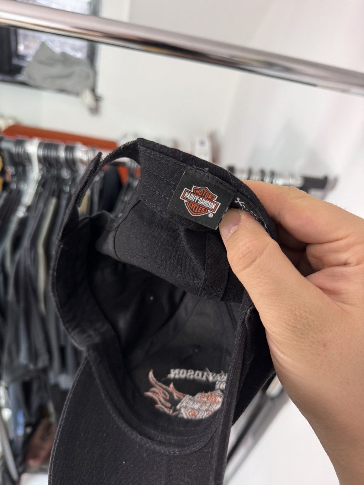Harley Davidson × Vintage × West Coast Choppers Vintage Harley Davidson New York Hat Embroidered Logo 90s Size ONE SIZE - 4 Thumbnail