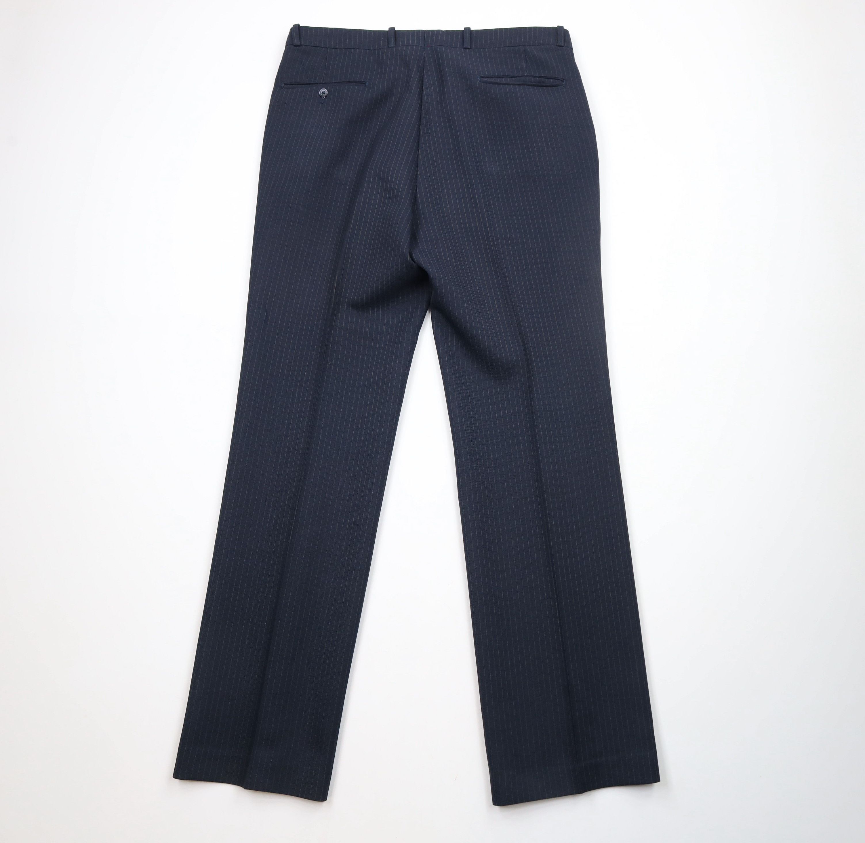 Vintage Vintage 70s Streetwear Knit Wide Leg Chino Pants Blue USA Size US 34 / EU 50 - 10 Thumbnail