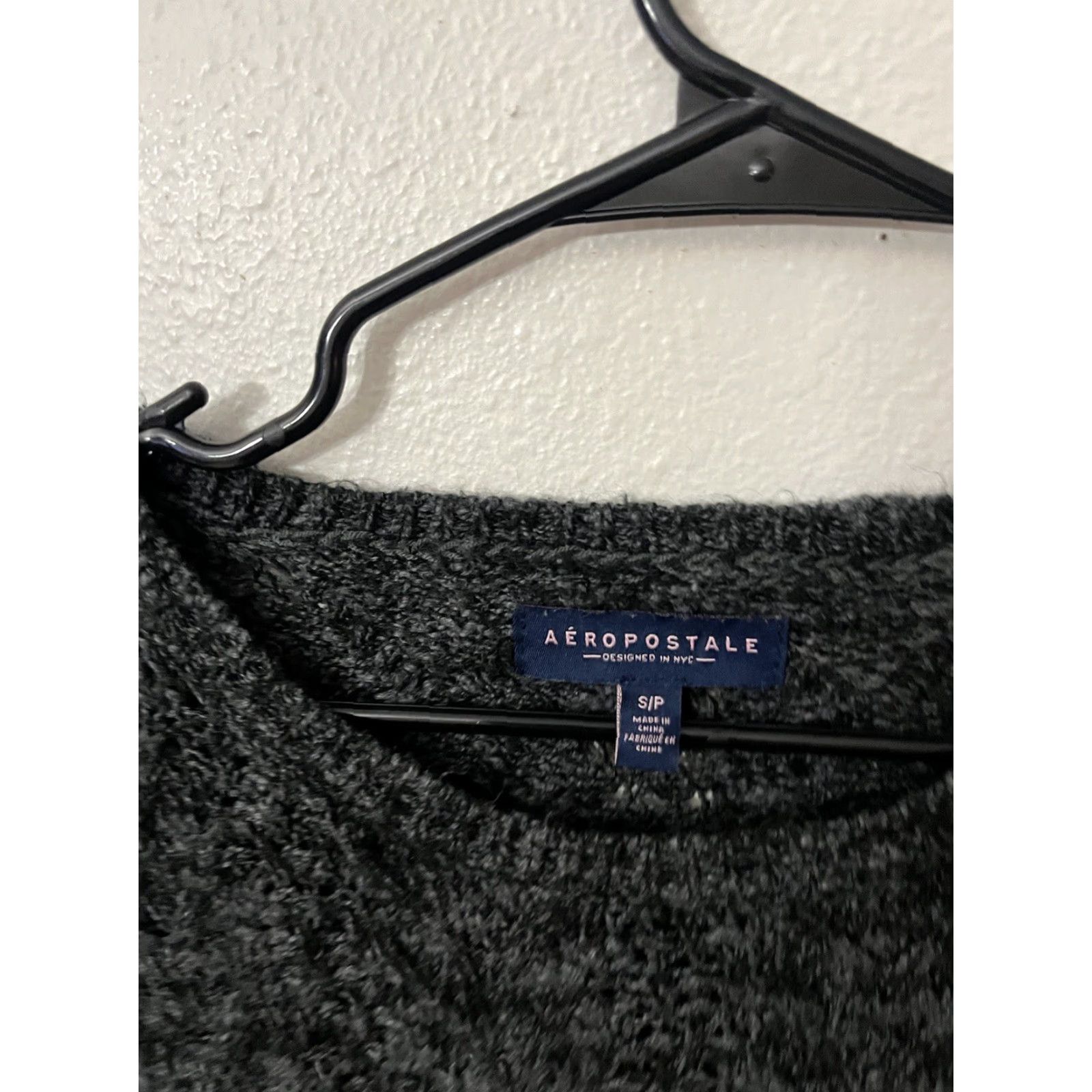 Aeropostale Aeropostale Sweater Women Small Loose Knit Dark Gray Long Sleeve Pullover Casual Fall Winter Regular Knit 100% Acrylic Size S / US 4 / IT 40 - 3 Thumbnail