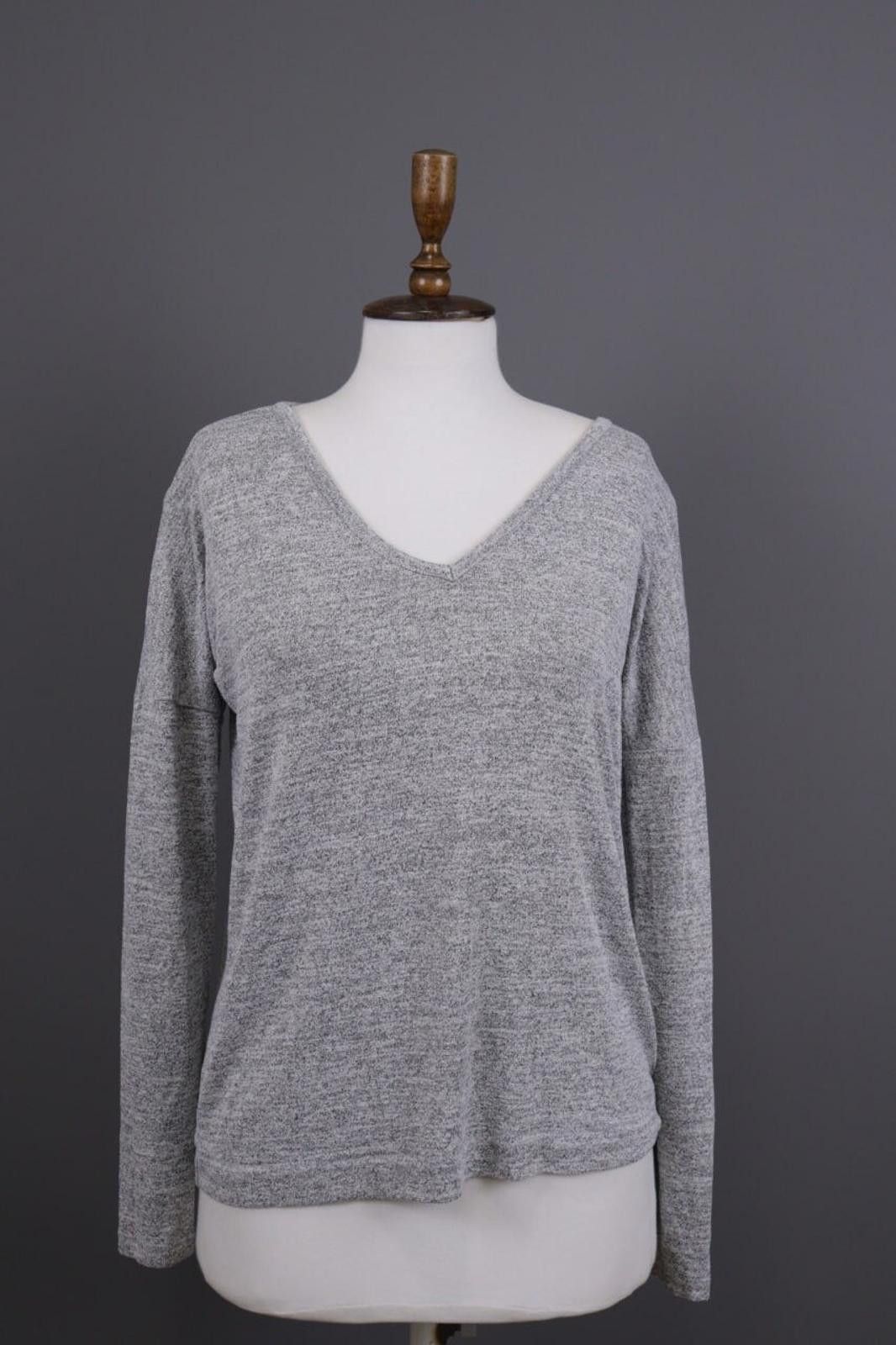 Rag & Bone Rag & Bone Gray V-Neck Knitted Pullover Sweater Size S Size S / US 4 / IT 40 - 1 Thumbnail