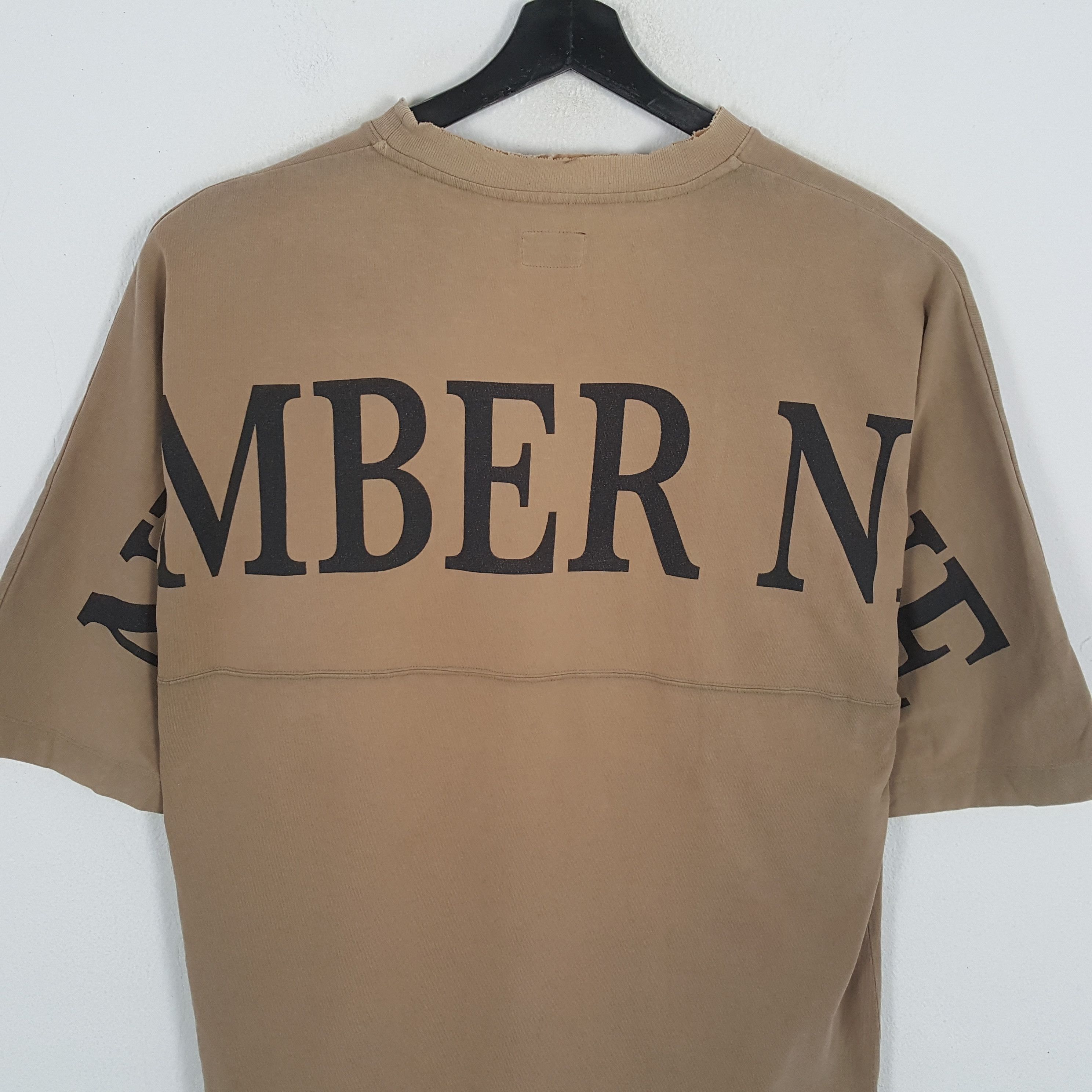 Number (N)ine NUMBER (N)INE Japanese Brand Big Spellout Tshirt Size US XL / EU 56 / 4 - 2 Thumbnail