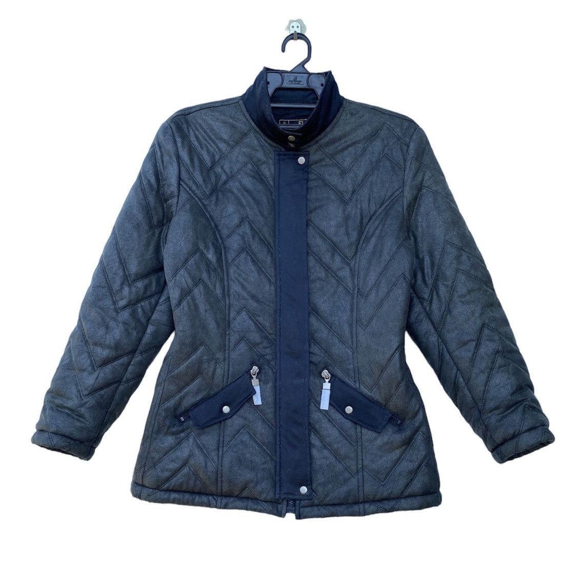 Fendi × Vintage Vtg 90s Fendi Jeans quilted design down jacket zip up Size M / US 6-8 / IT 42-44 - 1 Thumbnail