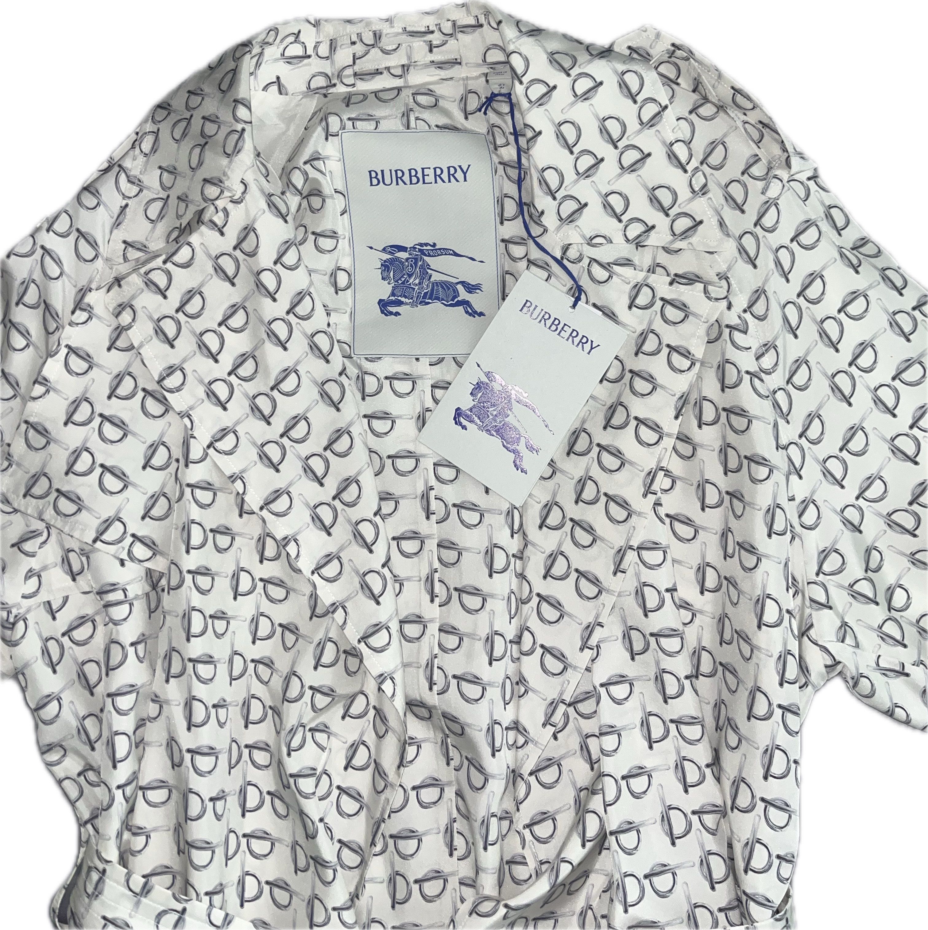 Burberry Prorsum B Print Silk Long Trench Coat BNWT Size M / US 6-8 / IT 42-44 - 2 Thumbnail