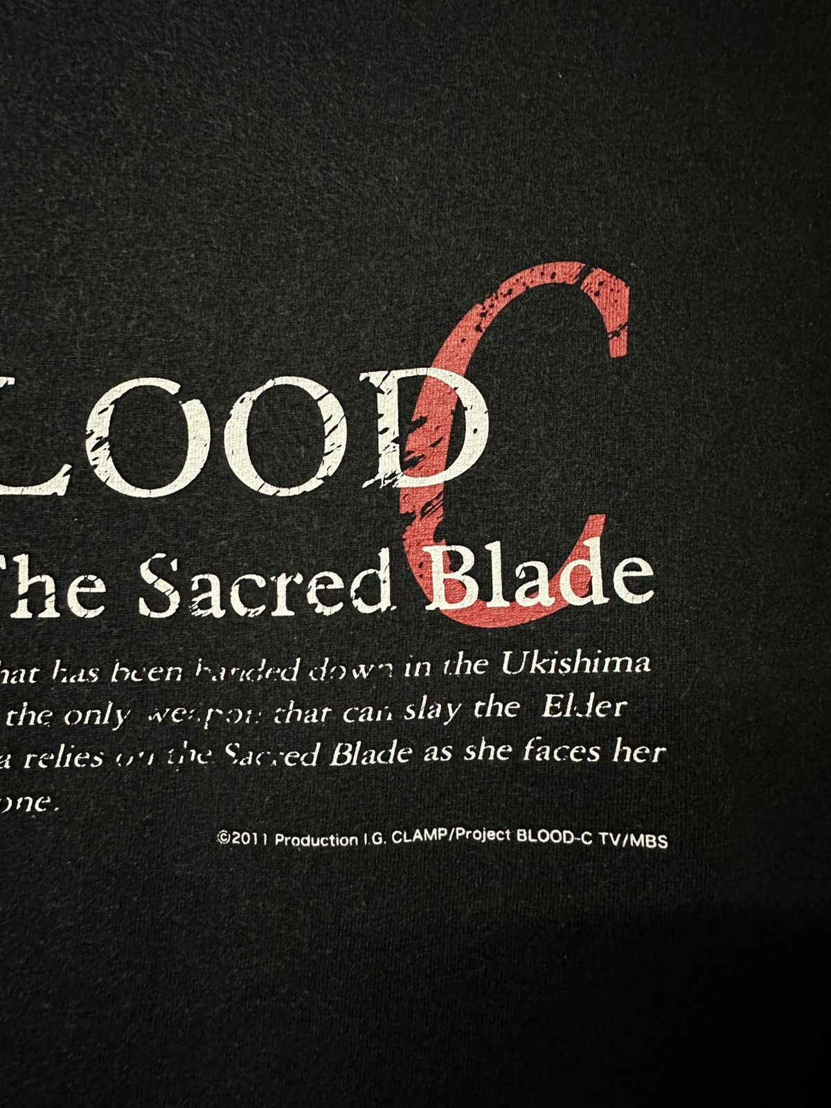 Anime Vintage Anime Blood C The Sacred Blade Sun Faded Tee Anvil Size US XL / EU 56 / 4 - 3 Thumbnail