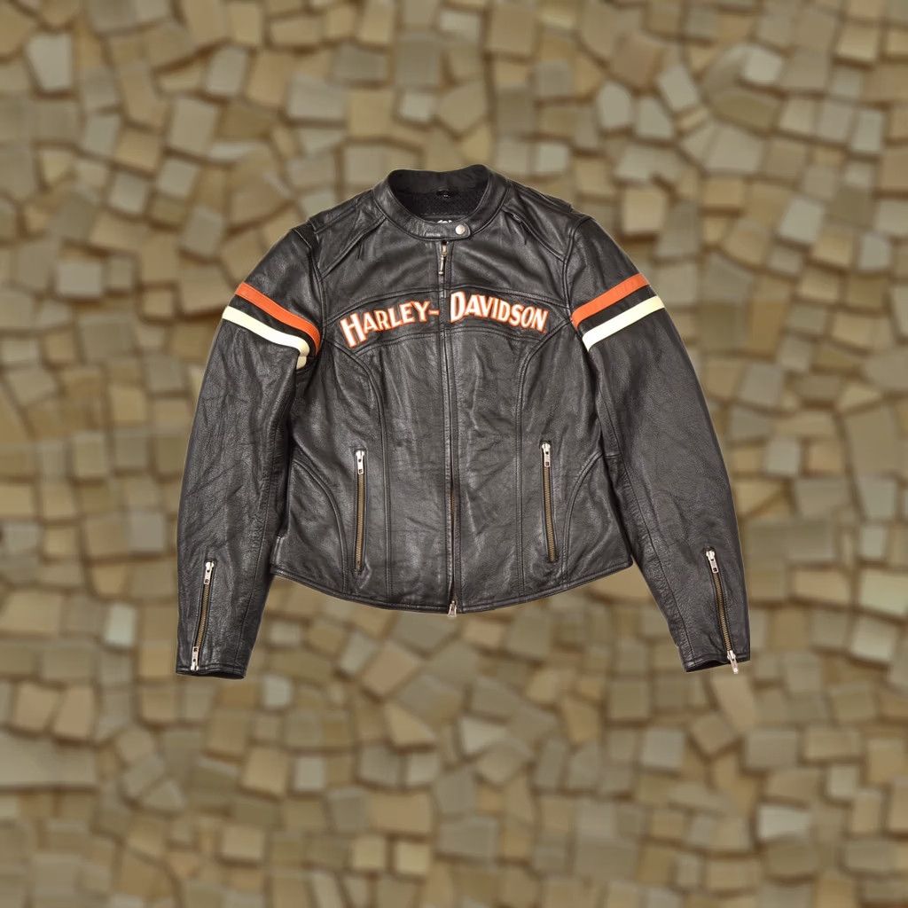 Harley Davidson VINTAGE Harley-Davidson Women's Jacket Miss Enthusiast Leather, Size M, Black, 98142-09VW, 100% Leather, Motorcycle, Womens Size M / US 6-8 / IT 42-44 - 1 Thumbnail