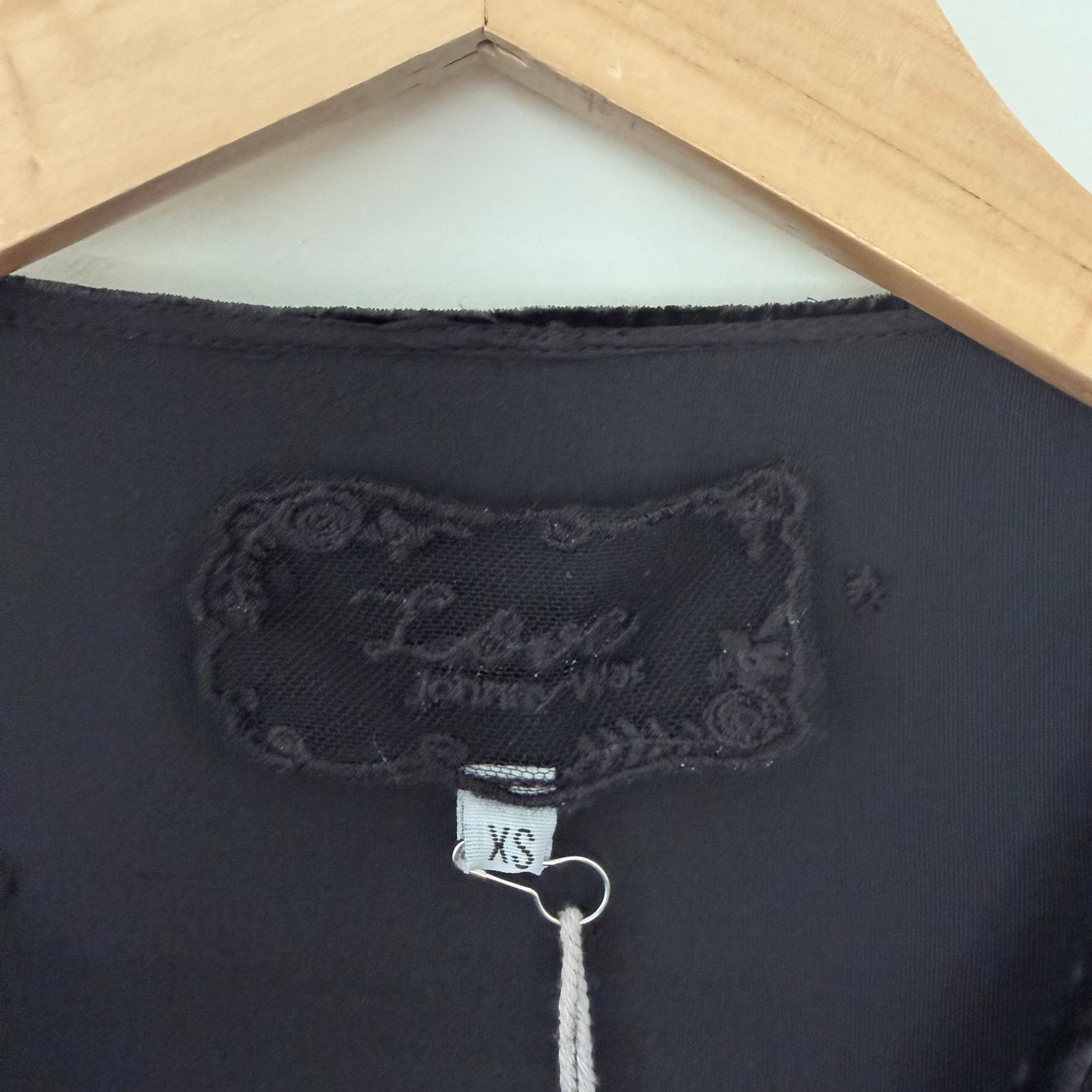 Other Johnny Was Roxanne Mini Dress Black Velour Lace Sz XS Size XS / US 0-2 / IT 36-38 - 5 Thumbnail