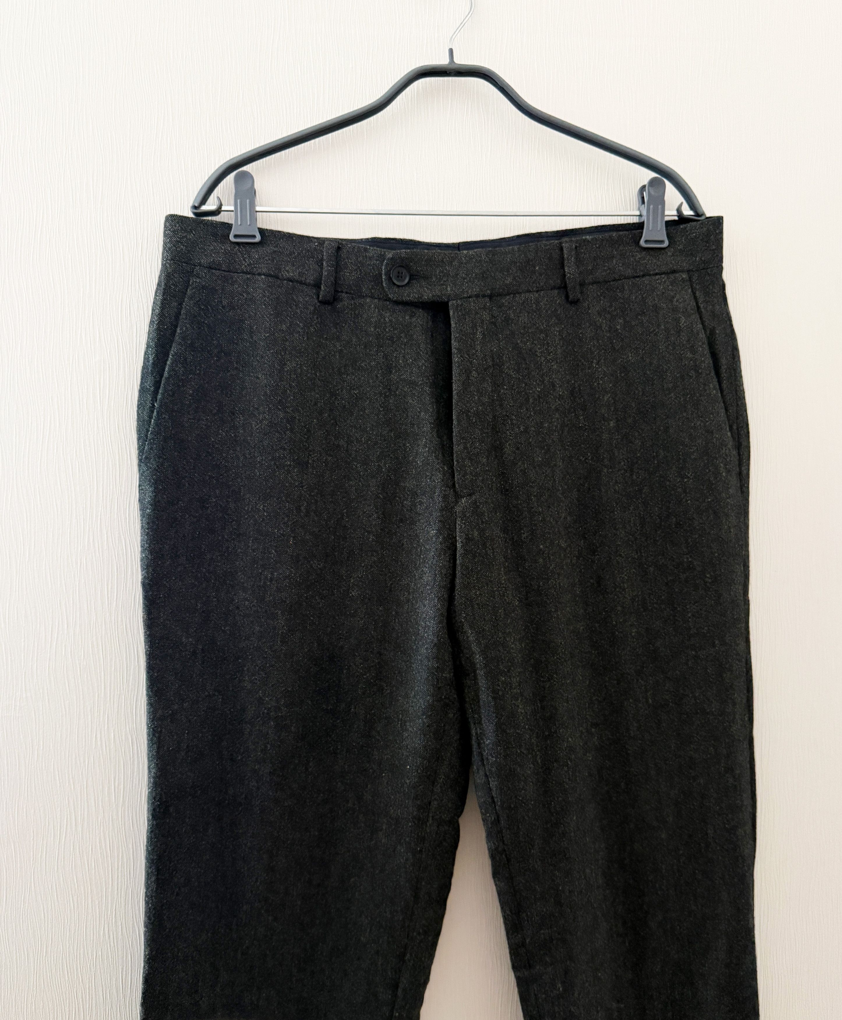 Other Octobre Éditions Carl Tweed Trousers Khaki Wool Flannel Size US 28 / EU 44 - 1 Thumbnail