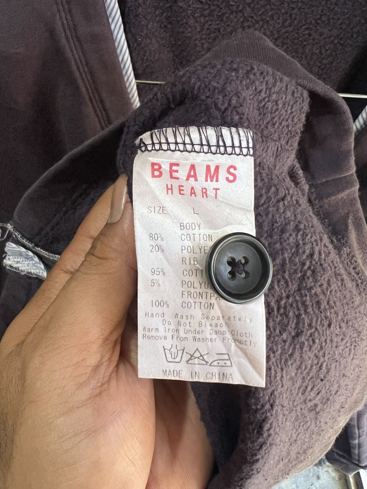 Beams Plus 🔥Sun Faded Beams Heart Button Cardigan Size US M / EU 48-50 / 2 - 13 Thumbnail