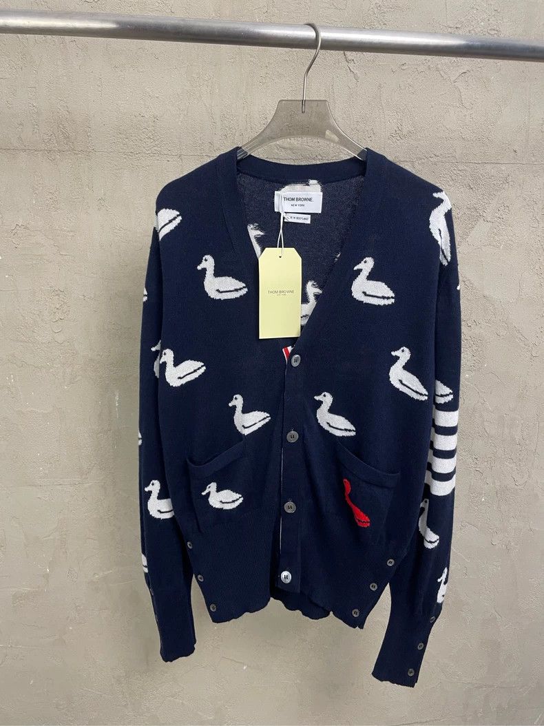 Thom Browne Thom browne Size 3 Dark blue duck show four-striped cashme Size L / US 10 / IT 46 - 1 Thumbnail