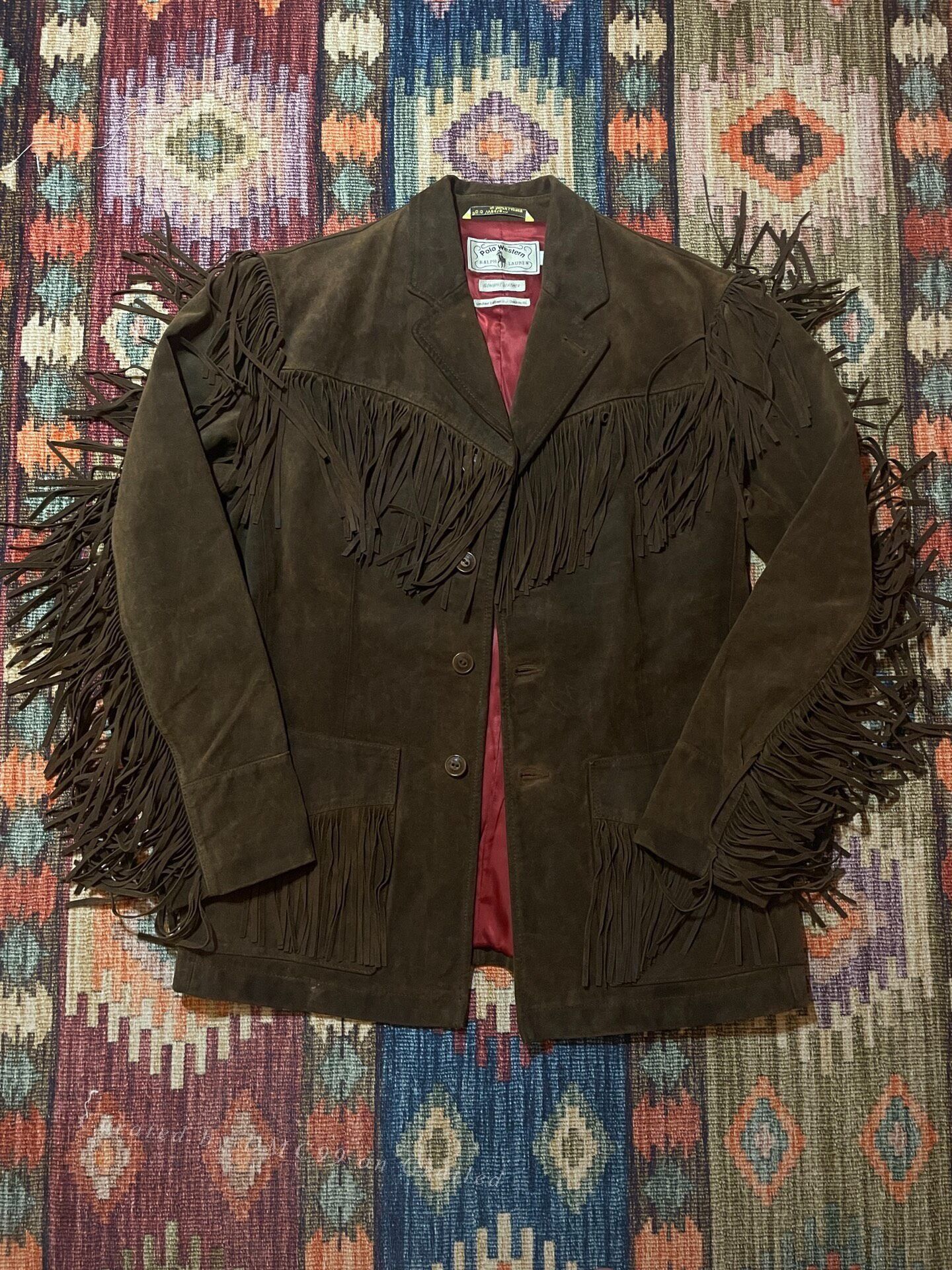 RRL Ralph Lauren RRL Western Fringe Leather Blazer Size US M / EU 48-50 / 2 - 1 Thumbnail