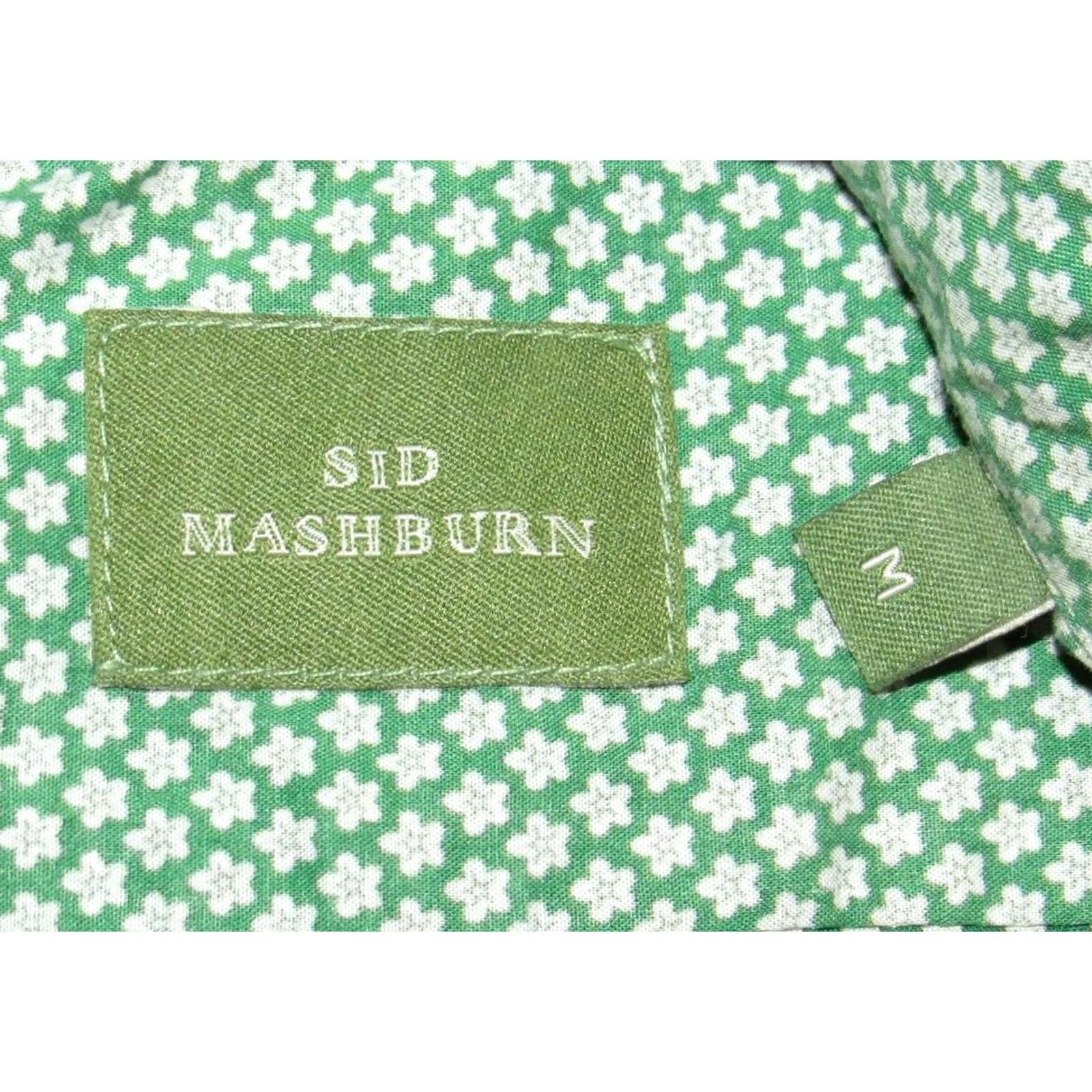 Sid Mashburn SID MASHBURN Green Floral Short Sleeve Button Down Shirt Medium Mens XS? Size US M / EU 48-50 / 2 - 3 Thumbnail