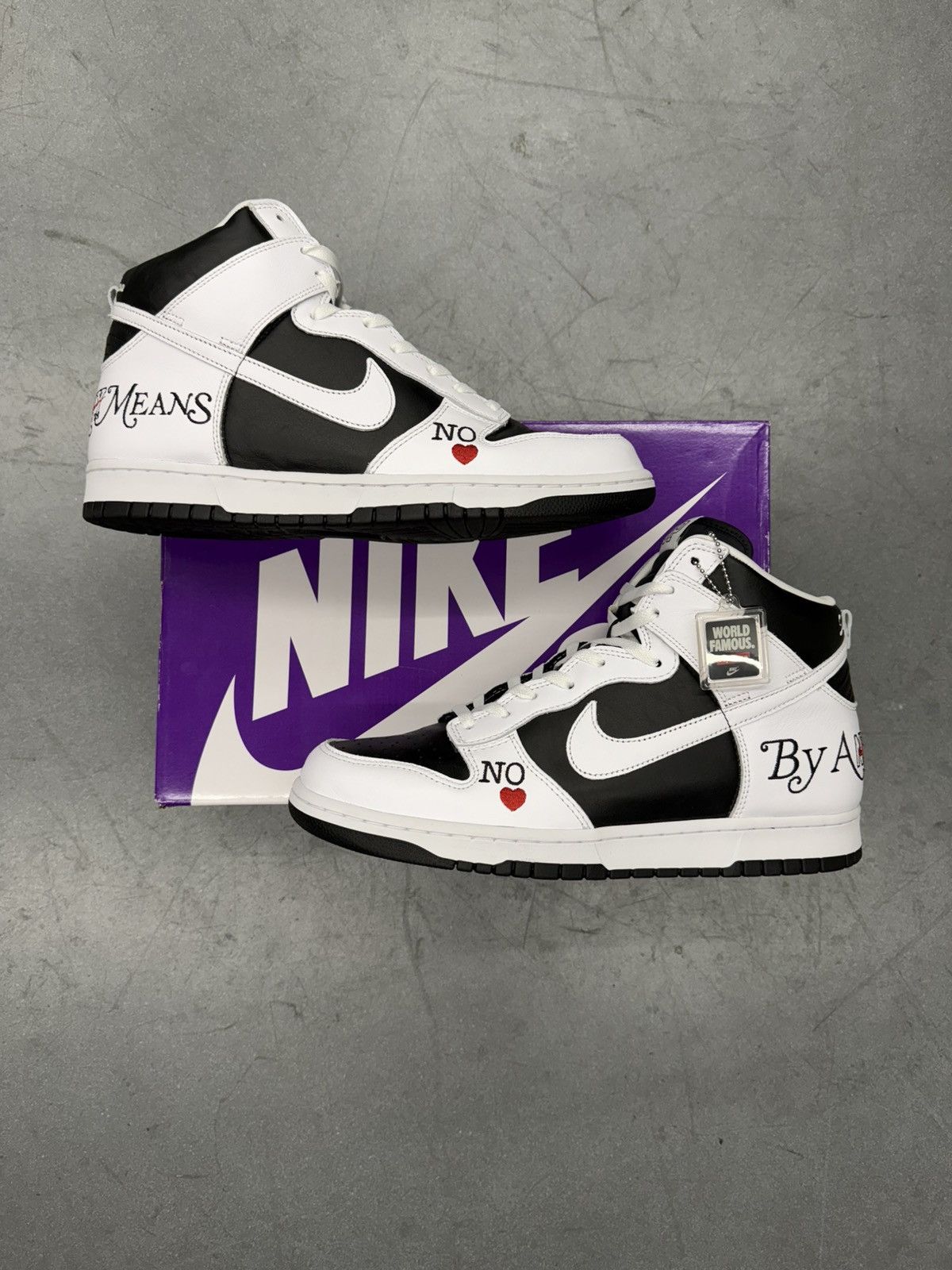 Nike × Supreme 2022 Nike SB Dunk High Supreme By Any Means Stormtrooper Size US 13 / EU 46 - 1 Thumbnail