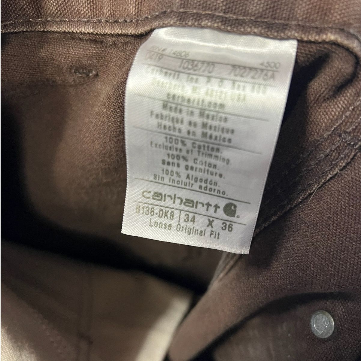 Carhartt × Vintage Carhartt brown faded double knee work wear carpenter pants Size US 33 - 7 Thumbnail