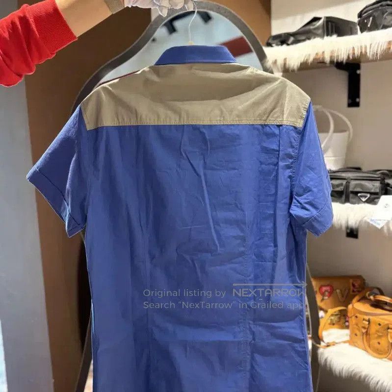 Versace Versace Blue Cotton Short Sleeve Shirt . Size US M / EU 48-50 / 2 - 2 Thumbnail