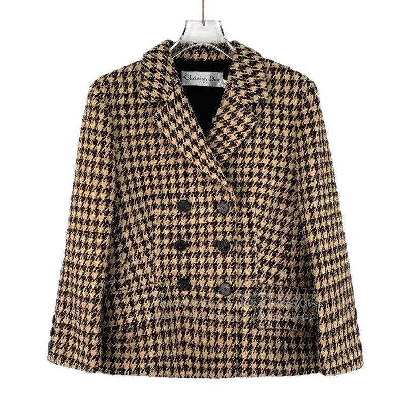 Dior Dior Brown Houndstooth Women's Jacket . Size S / US 4 / IT 40 - 1 Thumbnail