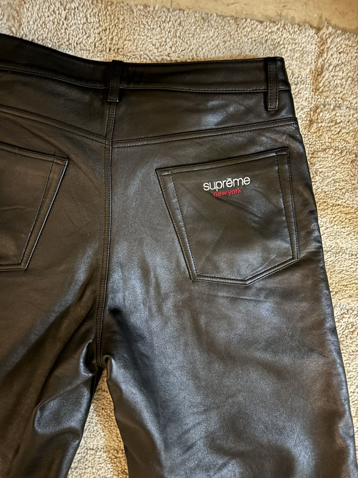 Supreme Supreme Black Leather Baggy shorts Size US 30 / EU 46 - 8 Thumbnail