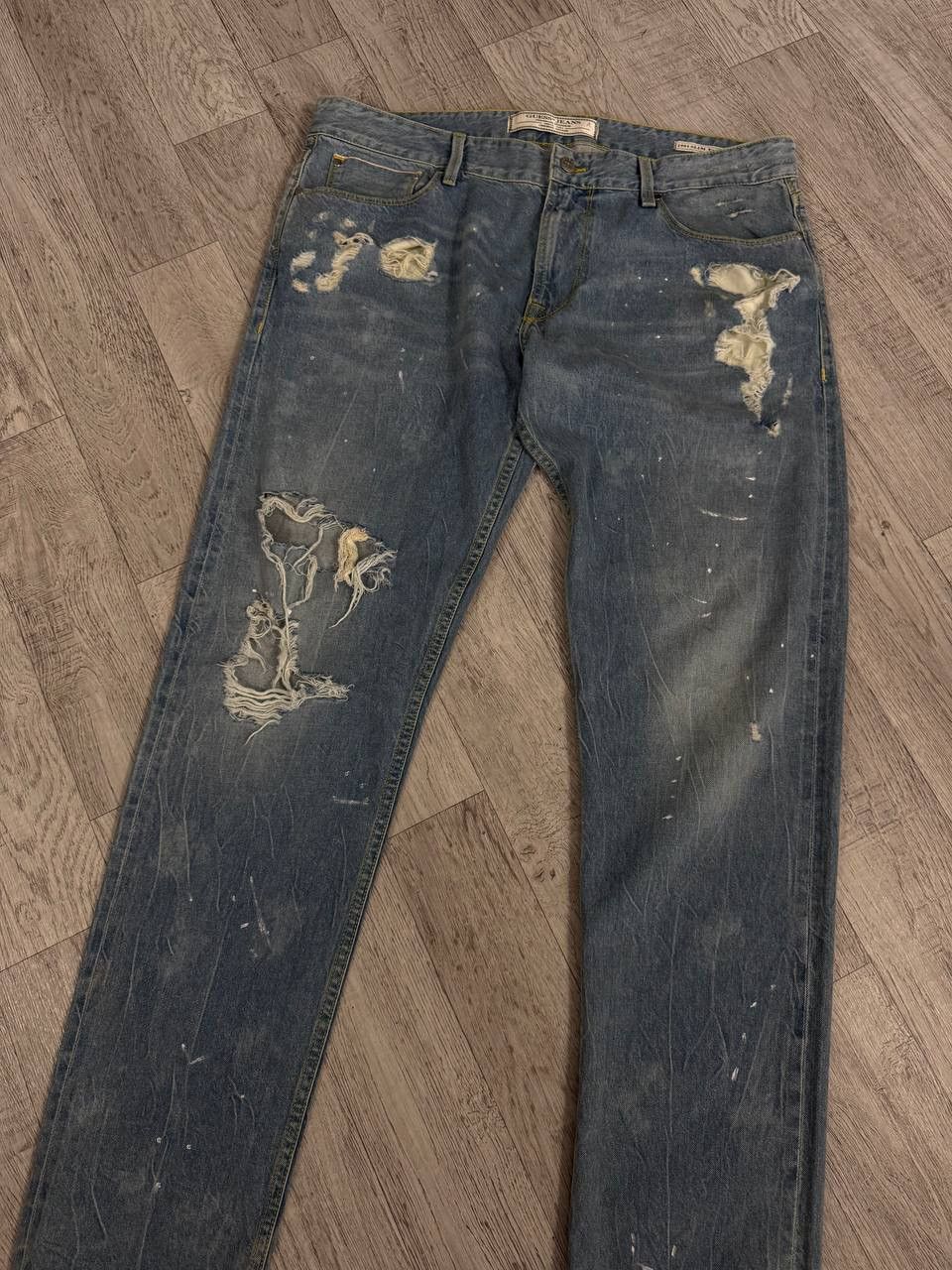 Guess Guess distressed denim selvedge jeans Size US 36 / EU 52 - 4 Thumbnail