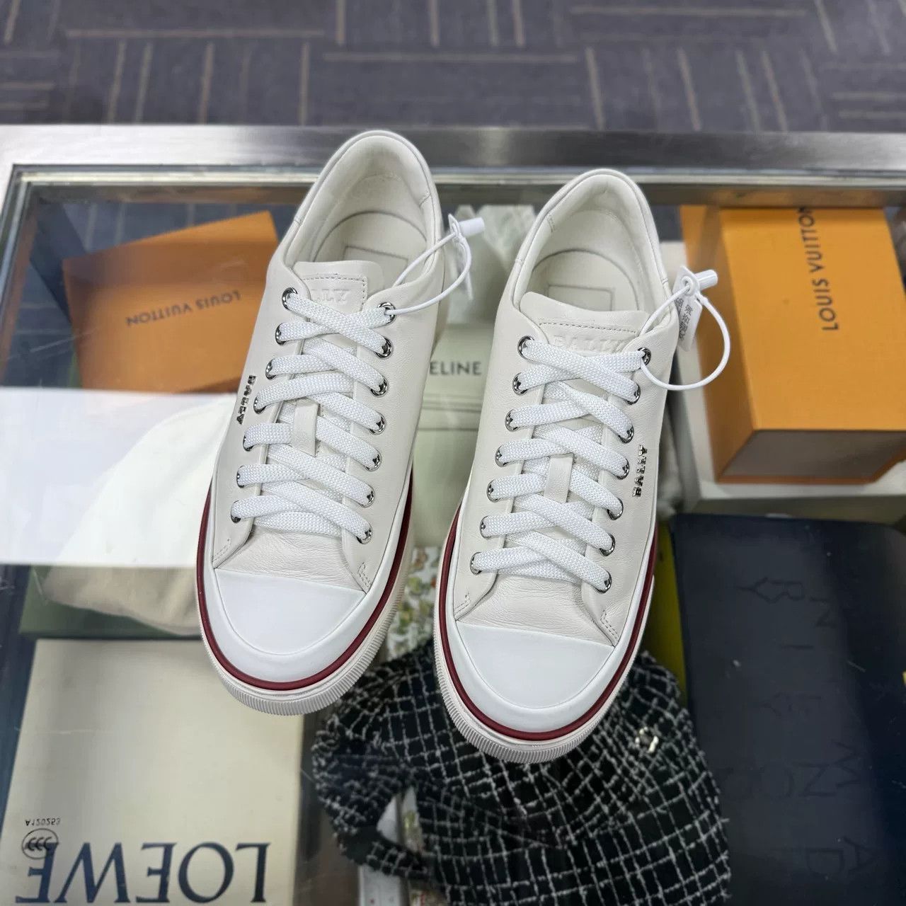 Bally white canvas shoes by bally us size 6 Size US 6 / IT 36 - 1 Thumbnail