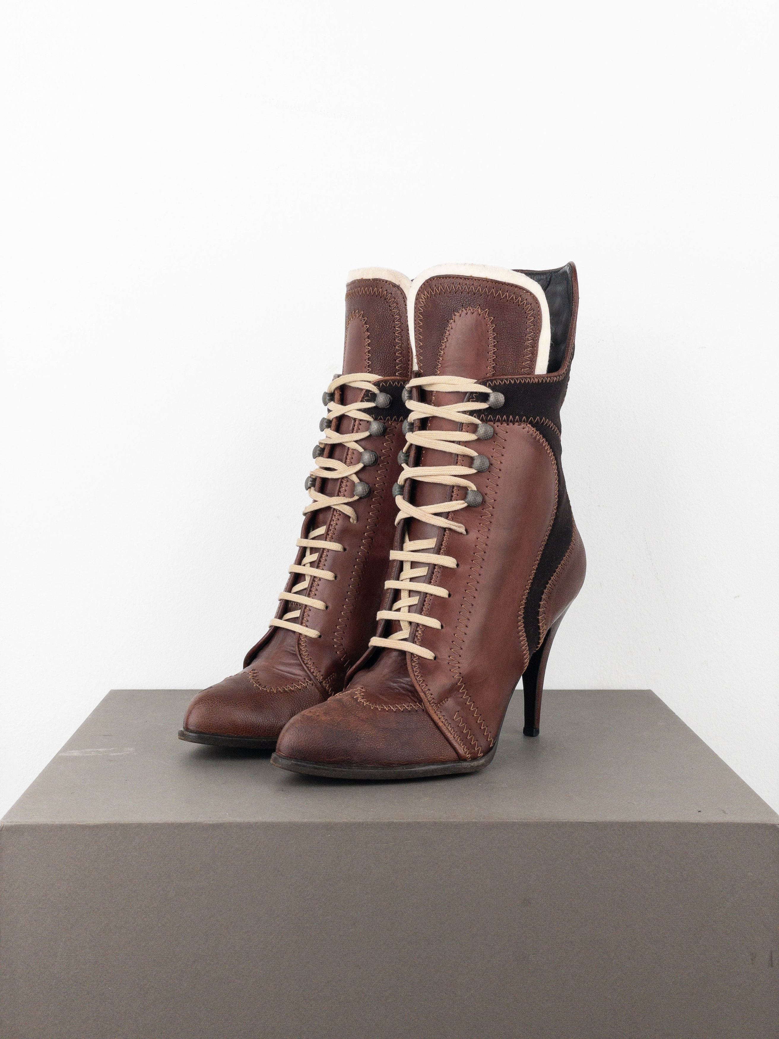 Jean Paul Gaultier AW08 Lace-Up Sports Heel Boots Size US 8.5 / IT 38.5 - 1 Thumbnail