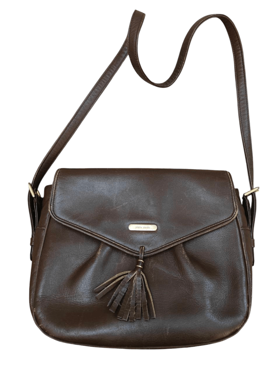 Leather 80s Vintage Pierre Cardin Leather Sling Bag Size ONE SIZE - 1 Thumbnail