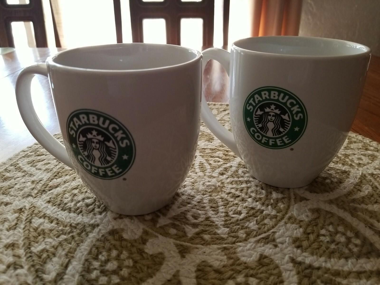 Other Starbucks Coffee MUGS 2008 & 2010 Ceramic White Logo 14 oz Size ONE SIZE - 5 Thumbnail