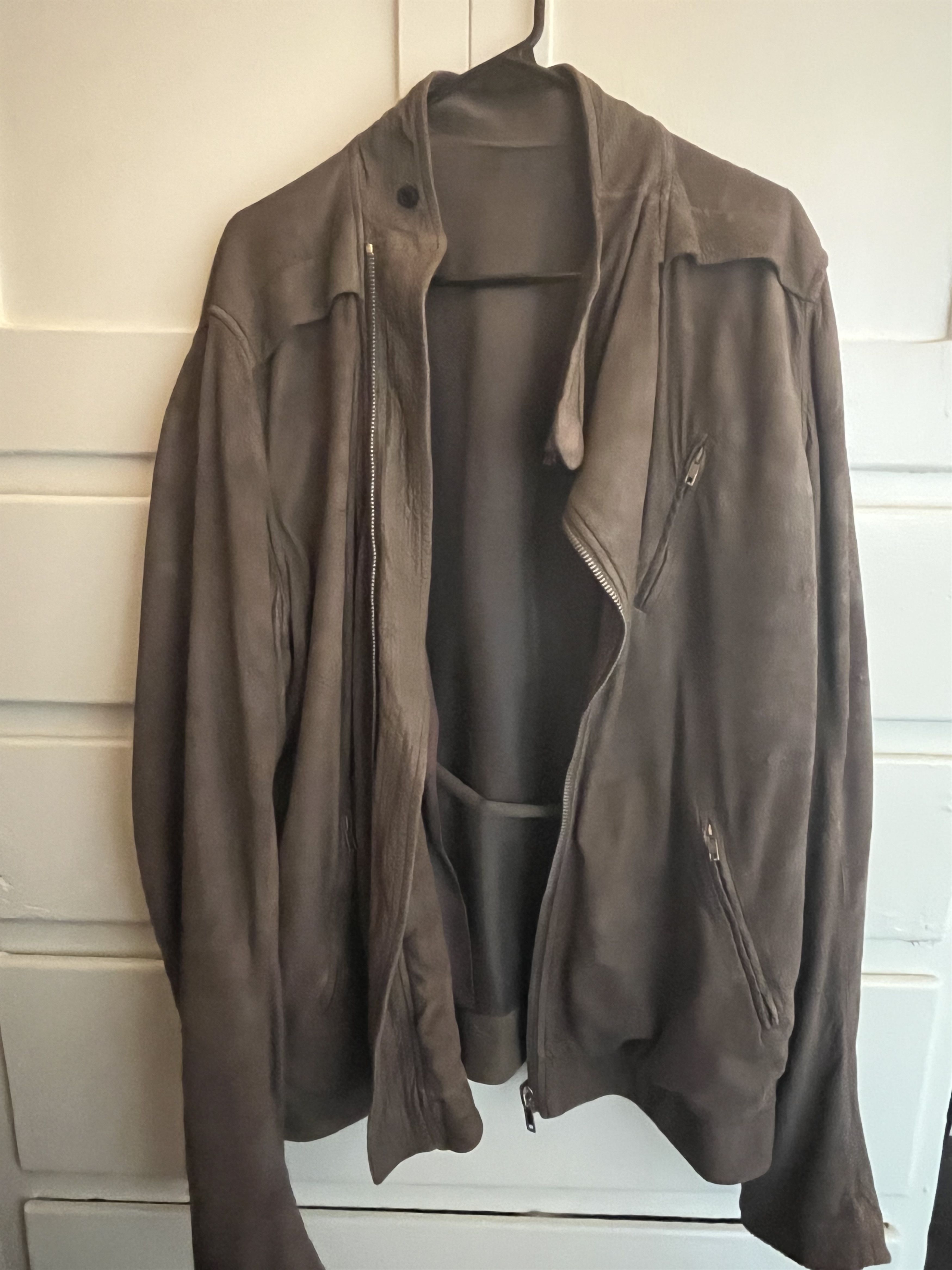 Rick Owens Rick Owens Blistered Cracked Lamb Leather Jacket Size US XXL / EU 58 / 5 - 10 Thumbnail