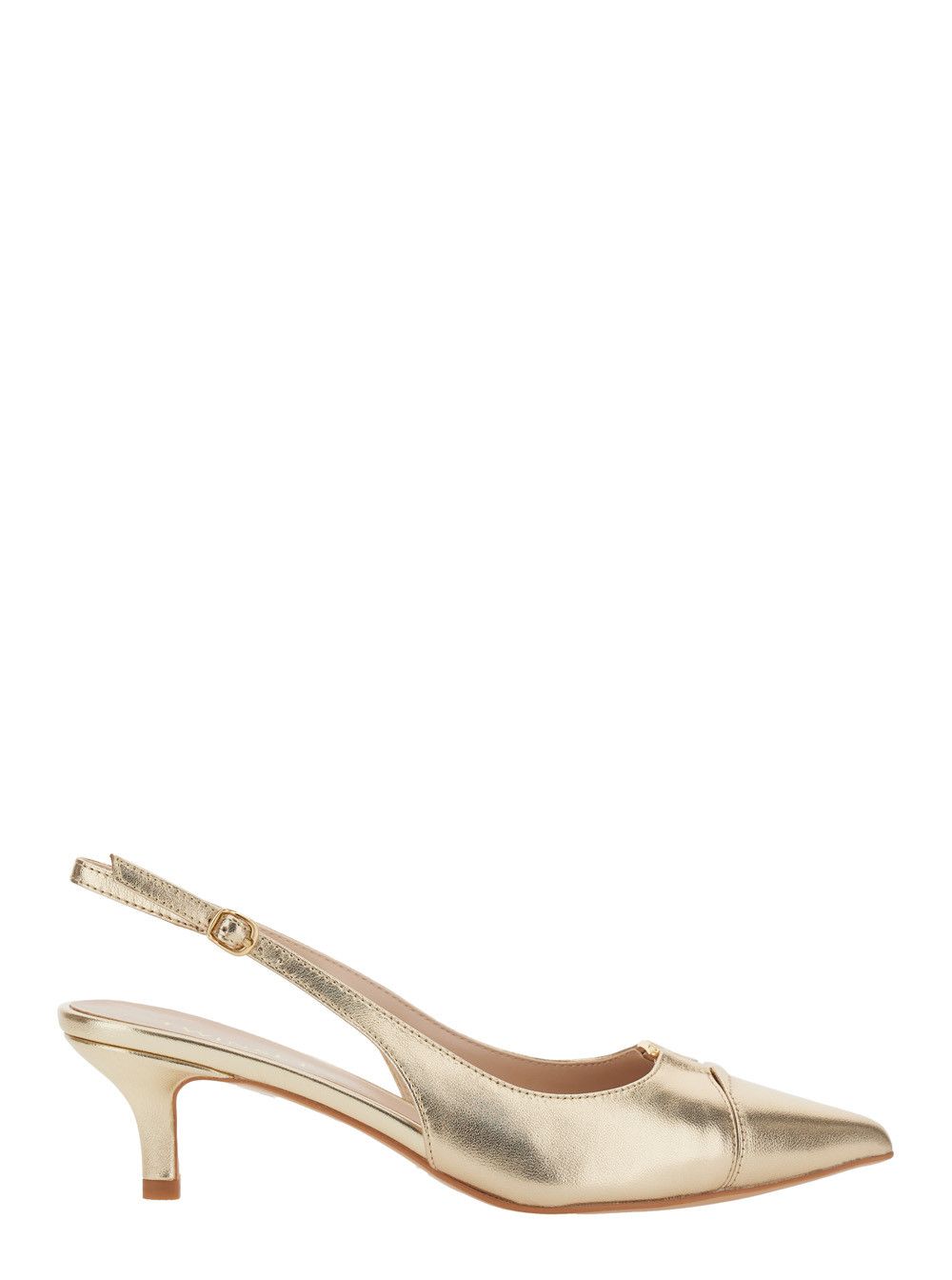 TWINSET Pumps 'Pointed Design' in Gold Fabric for Women Size US 7 / IT 37 - 1 Thumbnail