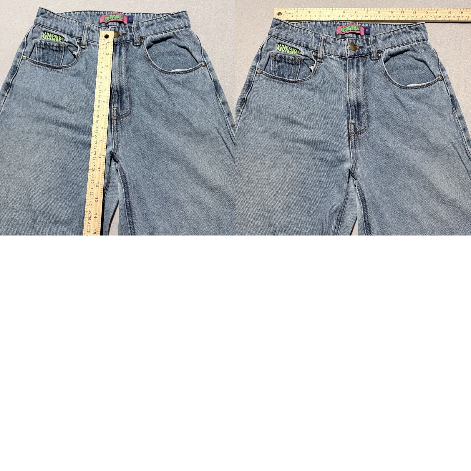Empyre Empyre Jeans Women's Wide-Leg Denim Blue Medium Wash Relaxed Zip Fly 2 Size 32" / US 10 / IT 46 - 9 Thumbnail