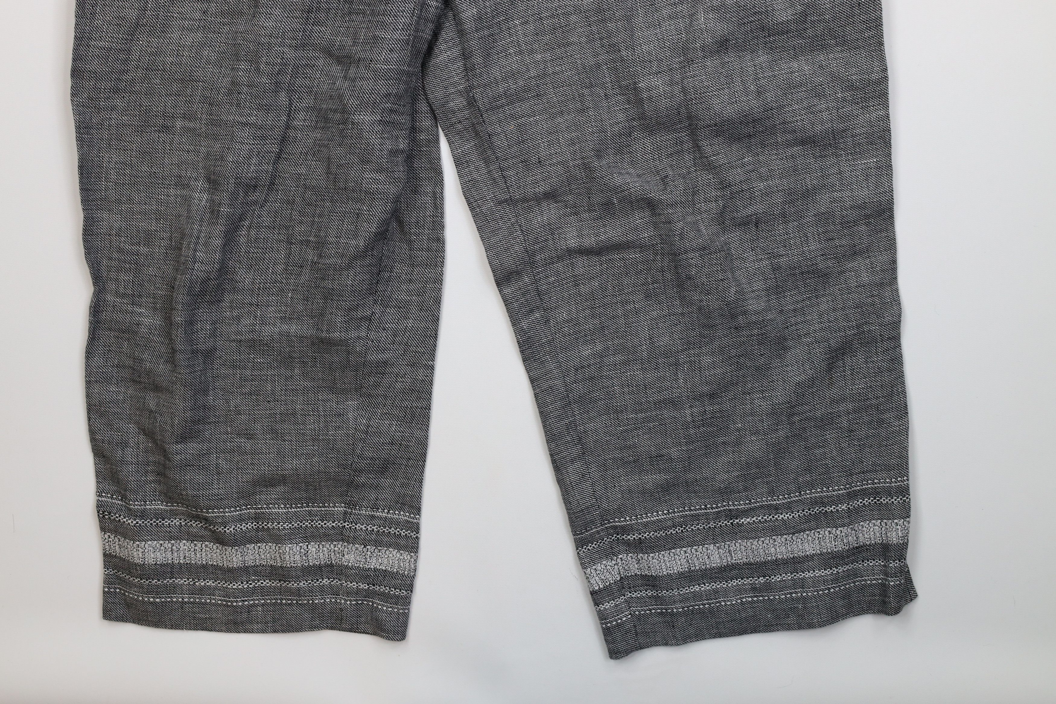 Vintage Vintage 90s Y2K Streetwear Linen Cropped Harem Capris Pants Size 34" / US 12 / IT 48 - 5 Thumbnail