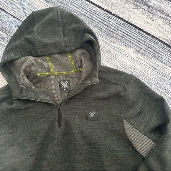 Other VORTEX Green/Gray Hooded 1/4 Zip Pullover Sweatshirt Size US M / EU 48-50 / 2 - 3 Thumbnail