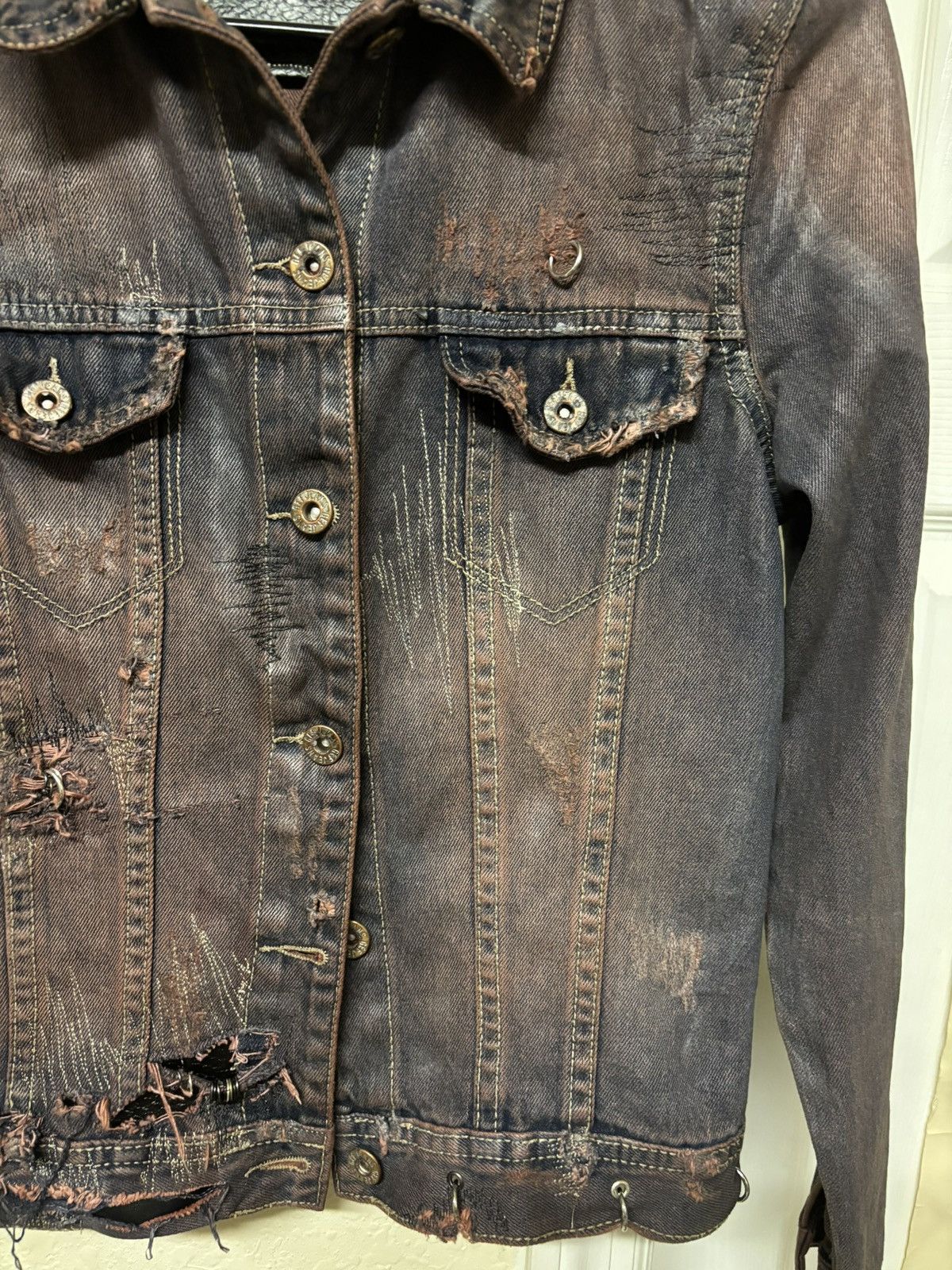 Army Of Me × Vintage Doll Waxed Denim Jacket Size US S / EU 44-46 / 1 - 2 Thumbnail