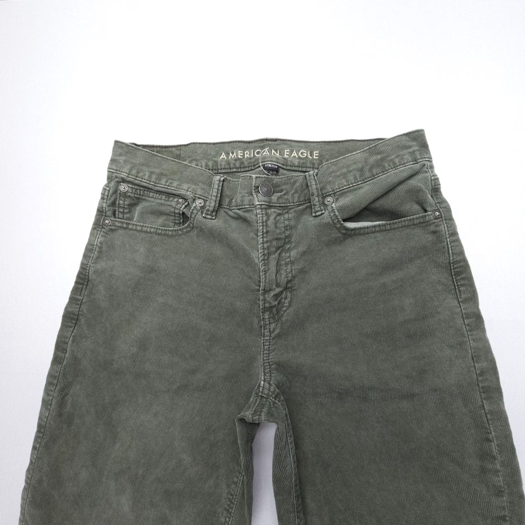 American Eagle Outfitters American Eagle Corduroy Jeans Womens Size 6 Green Cotton Stretch 90s Size 28" / US 6 / IT 42 - 4 Thumbnail