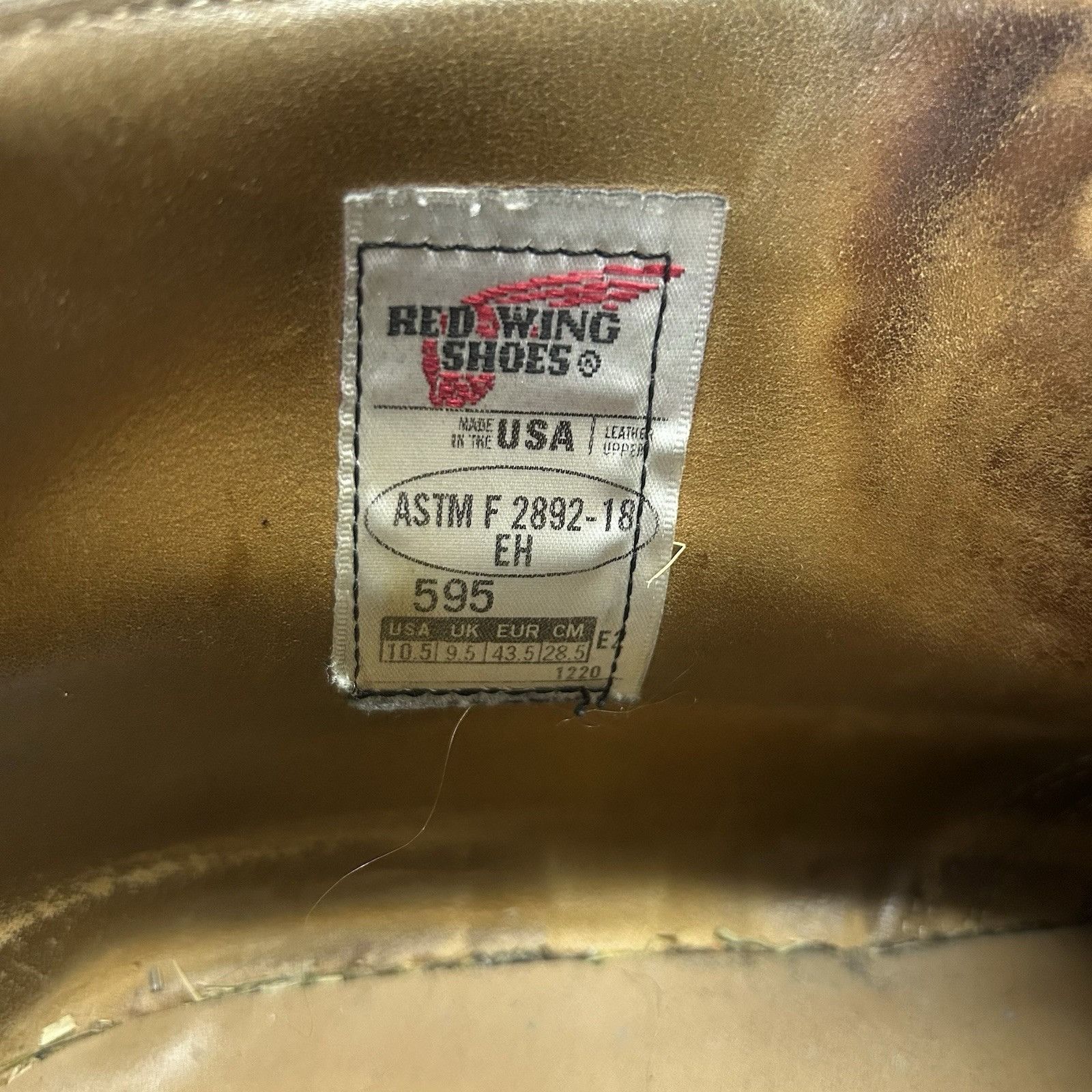 Red Wing Red Wing 595 Chukka Leather Lace Up Work Boots Mens 10.5 EE Size US 10.5 / EU 43-44 - 6 Thumbnail