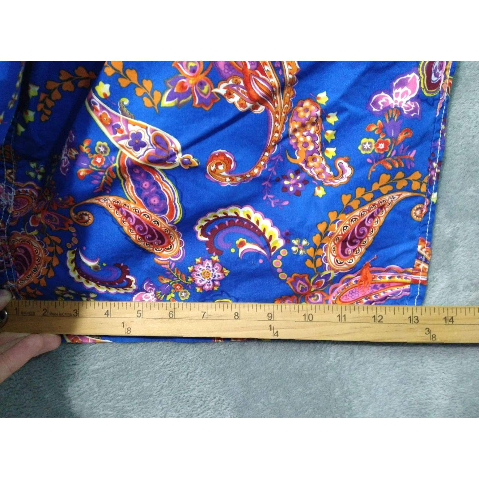 Polo Ralph Lauren Polo Ralph Lauren Shorts Mens Blue Paisley Swim Trunks Board Drawstring L Large Blue Paisley Top Beach Men Bottom Size US L / EU 52-54 / 3 - 6 Thumbnail