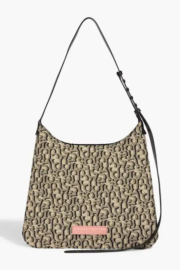 Acne Studios Platt Large Leather-Trimmed Jacquard Shoulder Bag Size ONE SIZE - 1 Thumbnail