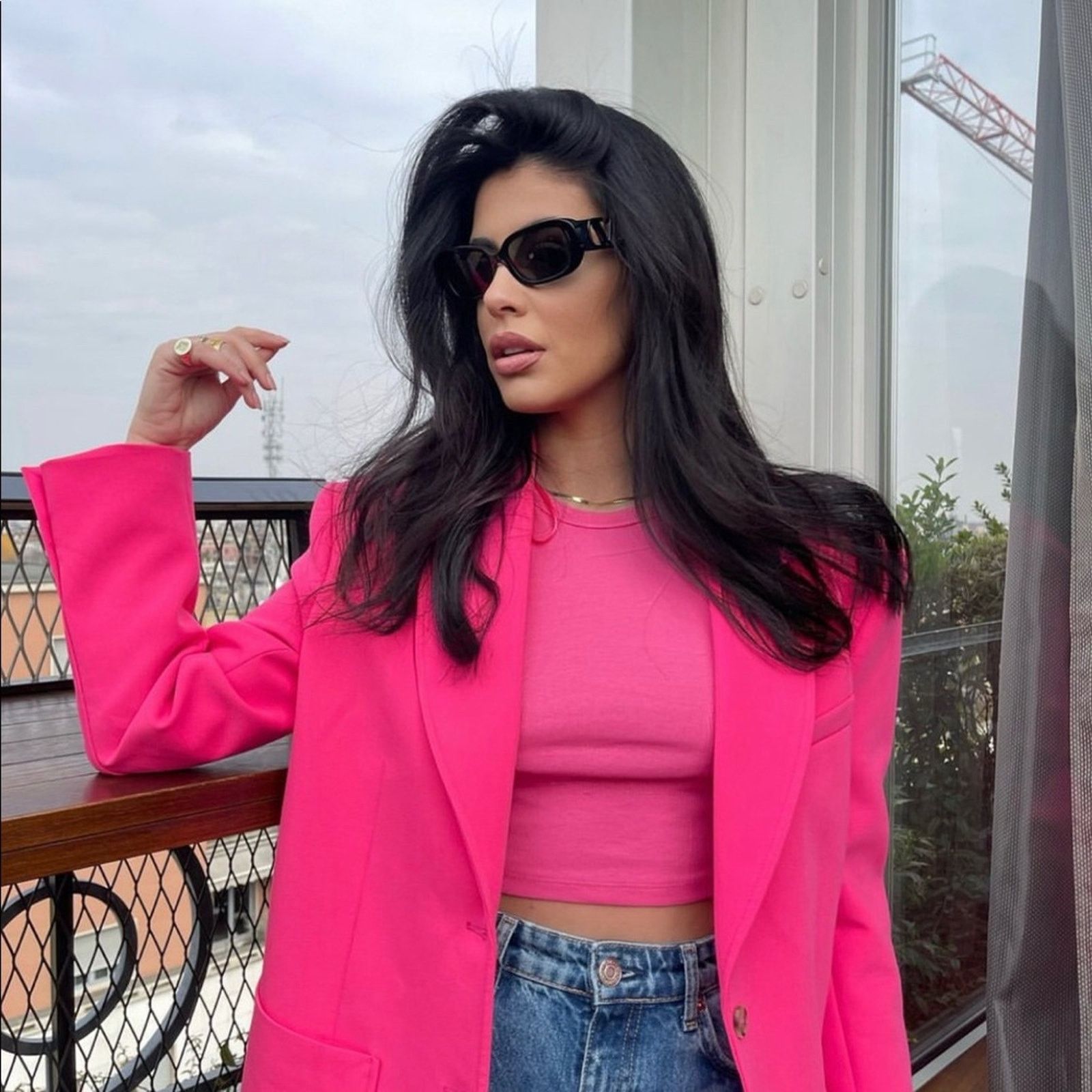 Zara ZARA BLOGGER FAVORITE MENSWEAR STYLE BLAZERNEON PINK Size S / US 4 / IT 40 - 12 Thumbnail