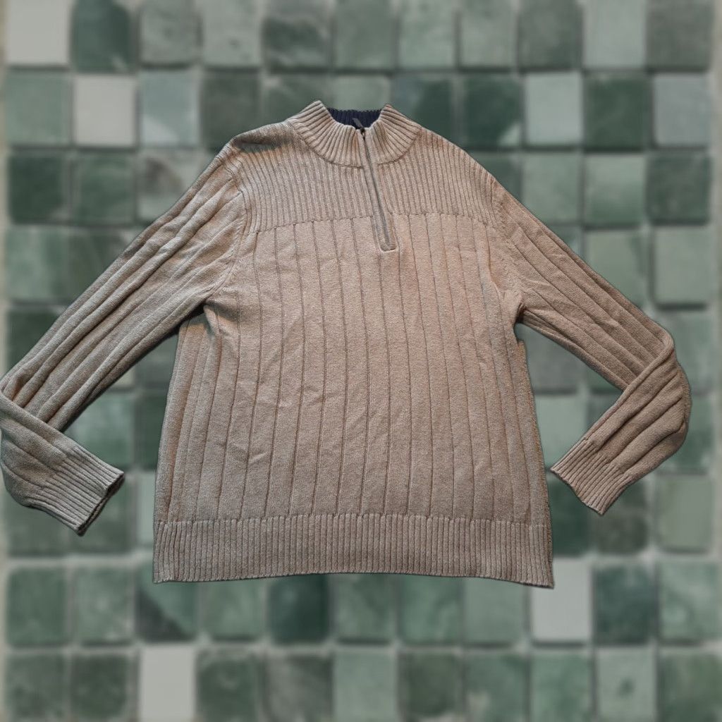 Vintage Covington Sweater Mens Sweater Large L Tan Long Sleeve Knit Size US L / EU 52-54 / 3 - 1 Thumbnail