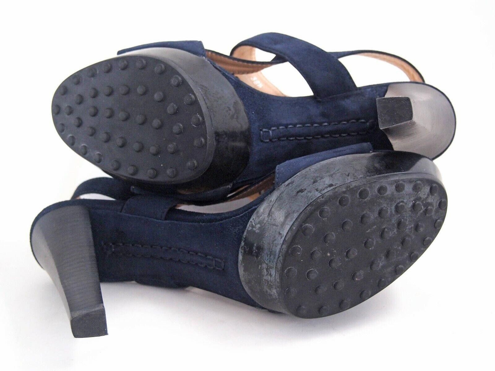 Tod's Tod's Heels Sandals Blue Suede Womens EU 38.5 US 8.5 $720 Size US 8.5 / IT 38.5 - 8 Thumbnail