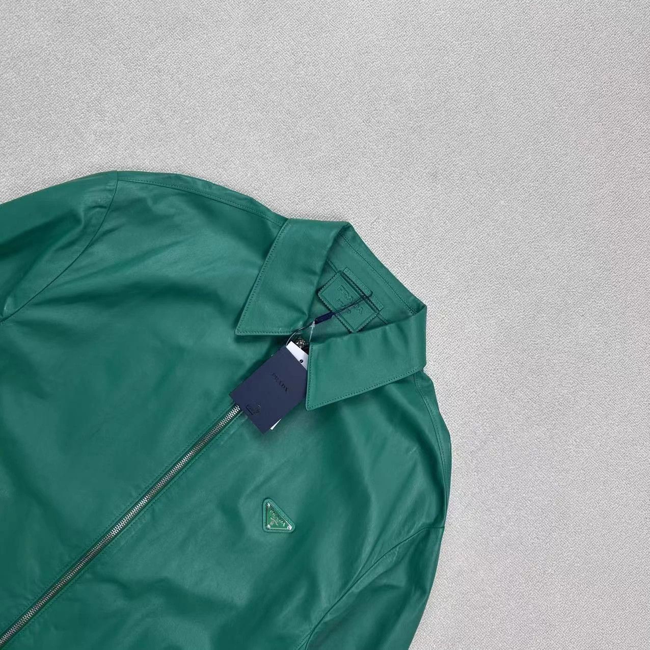 Prada Prada Triangle Logo Lambskin Jacket 48 New Size US M / EU 48-50 / 2 - 3 Thumbnail