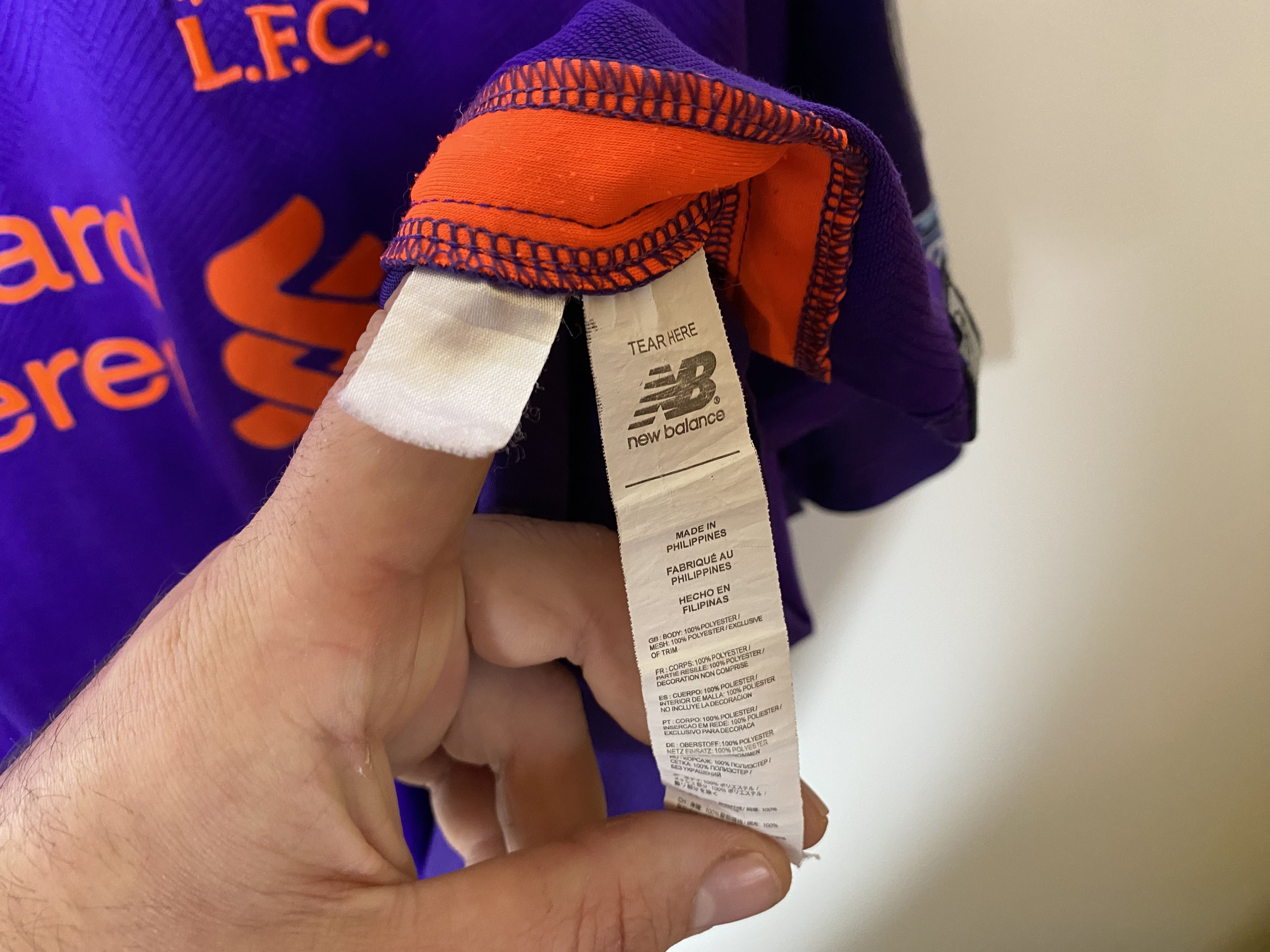 New Balance WIJNALDUM #5 LIVERPOOL 2018 2019 AWAY FOOTBALL SHIRT SOCCER Size US XXL / EU 58 / 5 - 11 Thumbnail