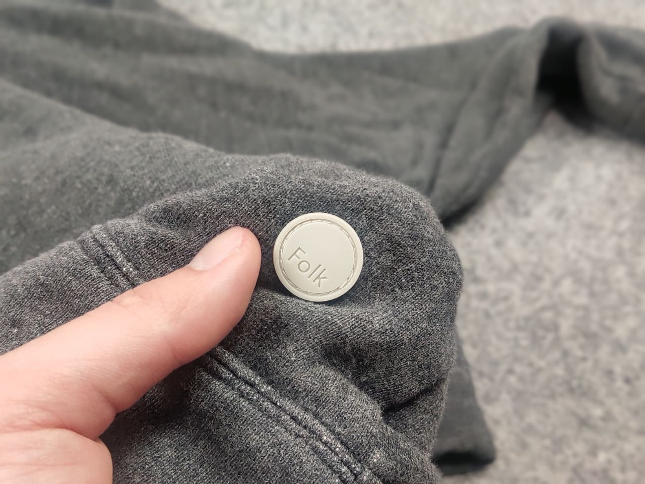 Folk Folk Vintage Minimalist gray with logo Crew chek sweatshirt Size US M / EU 48-50 / 2 - 14 Thumbnail