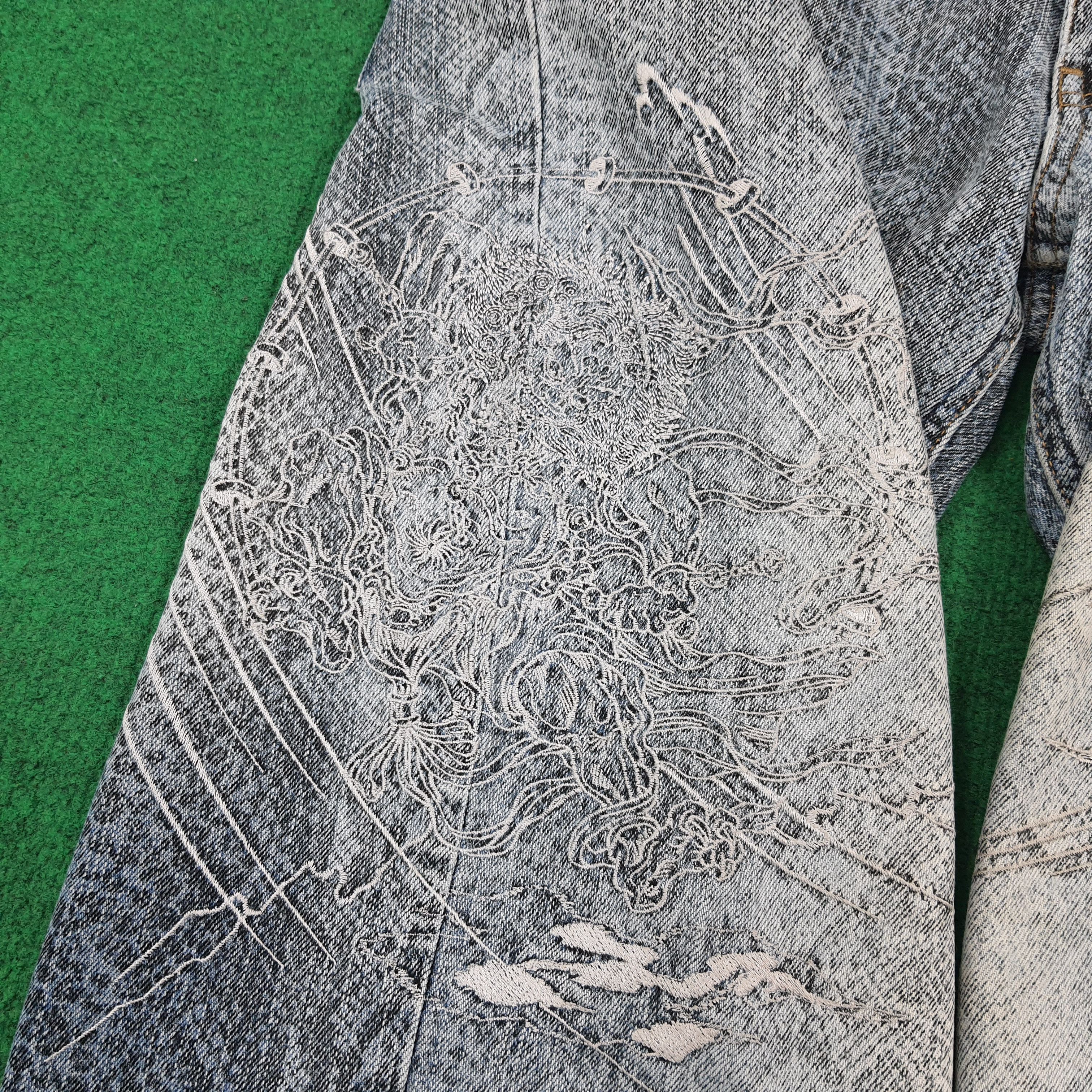 Karakuri Tamashii Karakuri Tamashii Snake Pattern Denim Full Embroidery E1N35 Size US 32 / EU 48 - 9 Thumbnail