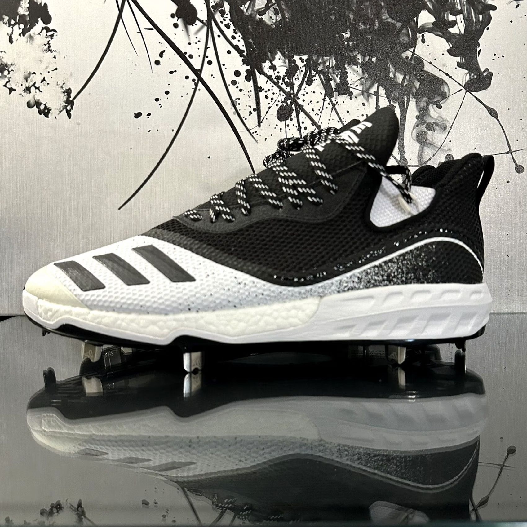 Adidas Adidas Icon 5 Baseball Cleats Mens 12.5 G28249 White Black Oreo Boost Size US 13 / EU 46 - 3 Thumbnail